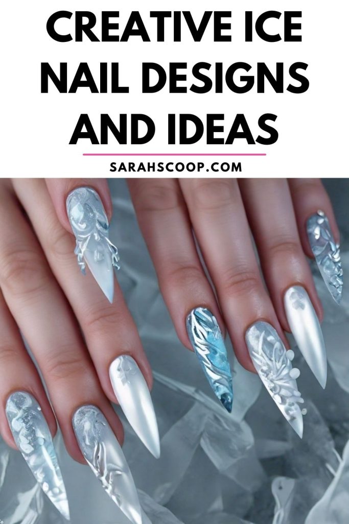 Creative ice nail designs and ideas.