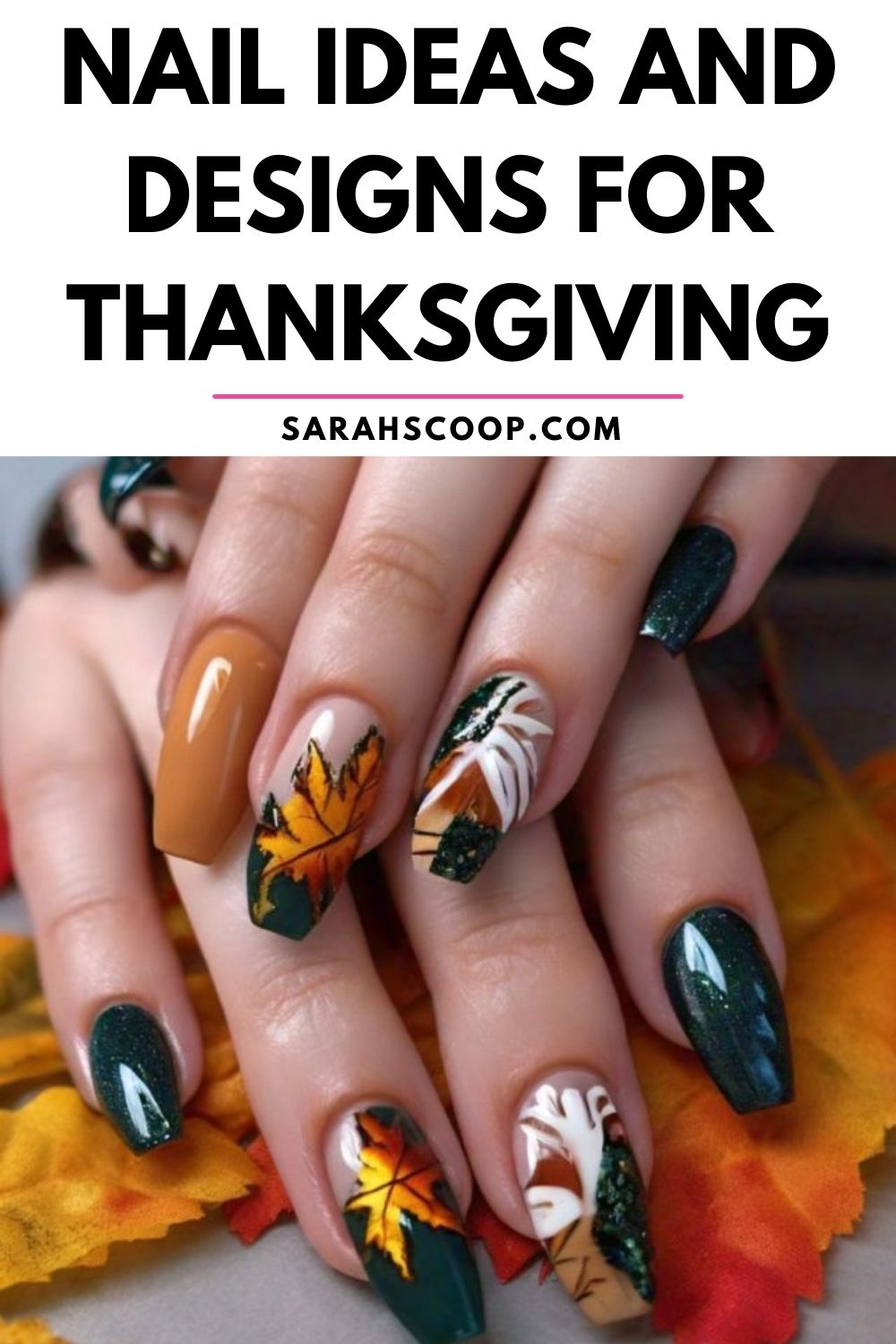Nail ideas and designs for thanksgiving.
