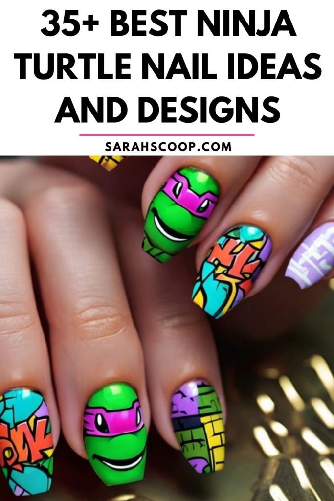 35 best ninja turtle nail ideas and designs featuring angel-inspired nail designs.