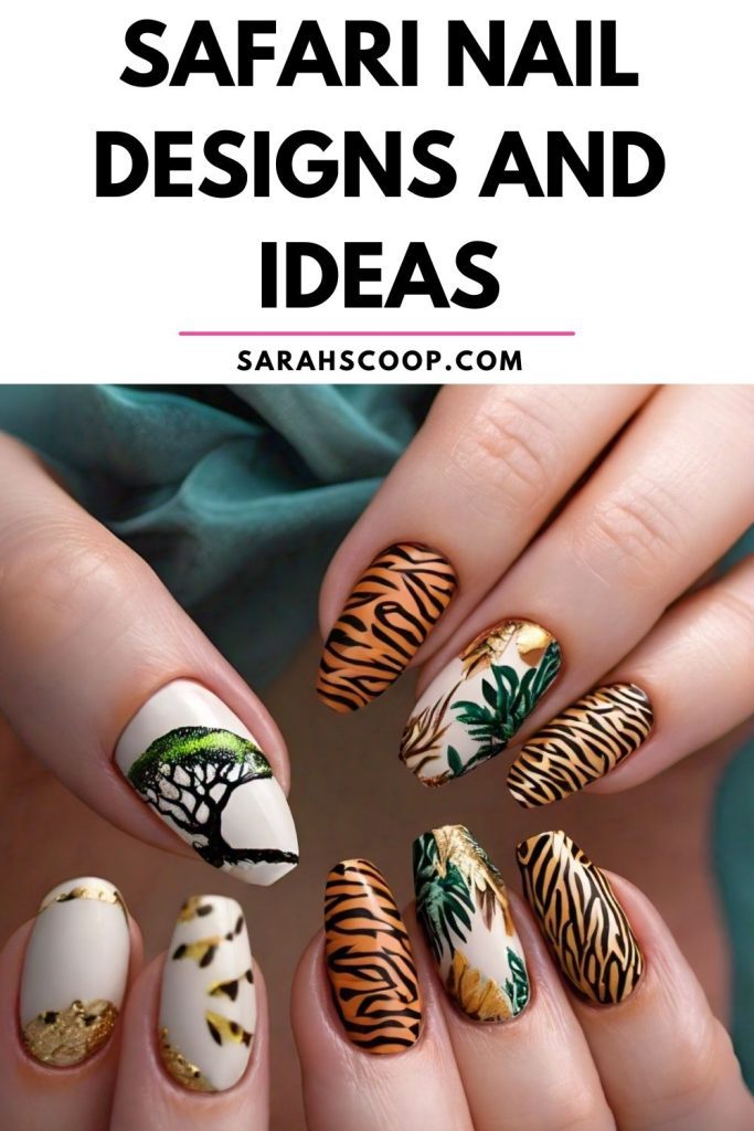 Safari nail designs and ideas.
