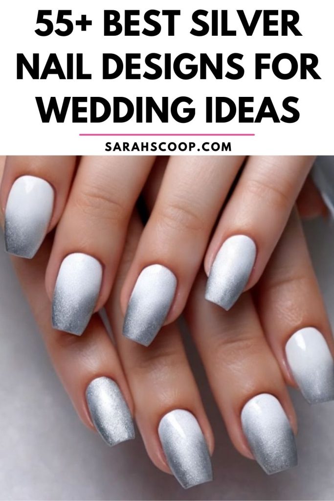 Discover the top 55 silver wedding nail designs for stunning bridal ideas.