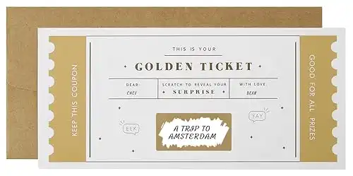 CJ&M The Golden Ticket | Scratch & reveal surprise ticket