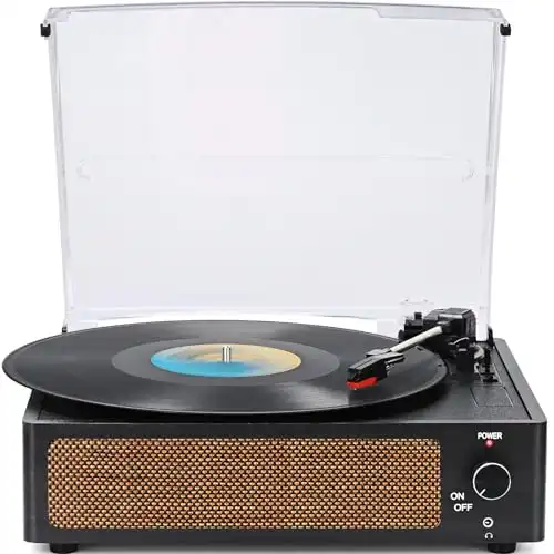WOCKODER Vinyl Record Players Vintage Turntable for Vinyl Records